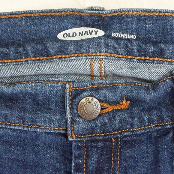 Old Navy 12 Boyfriend Mid Rise Medium Wash Stretch Denim Jeans - Picture 3 of 7